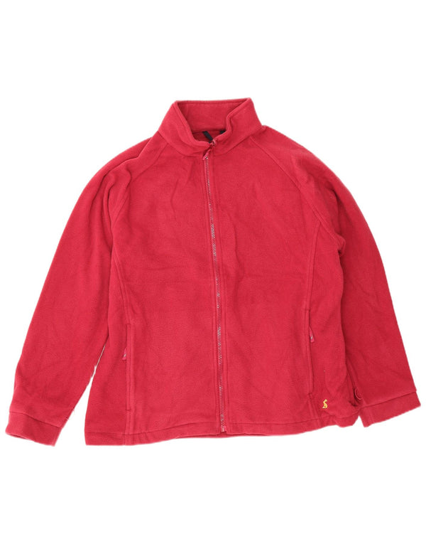 Jaqueta de lã com forro superdimensionado feminino Joules Reino Unido 16 grande poliéster rosa