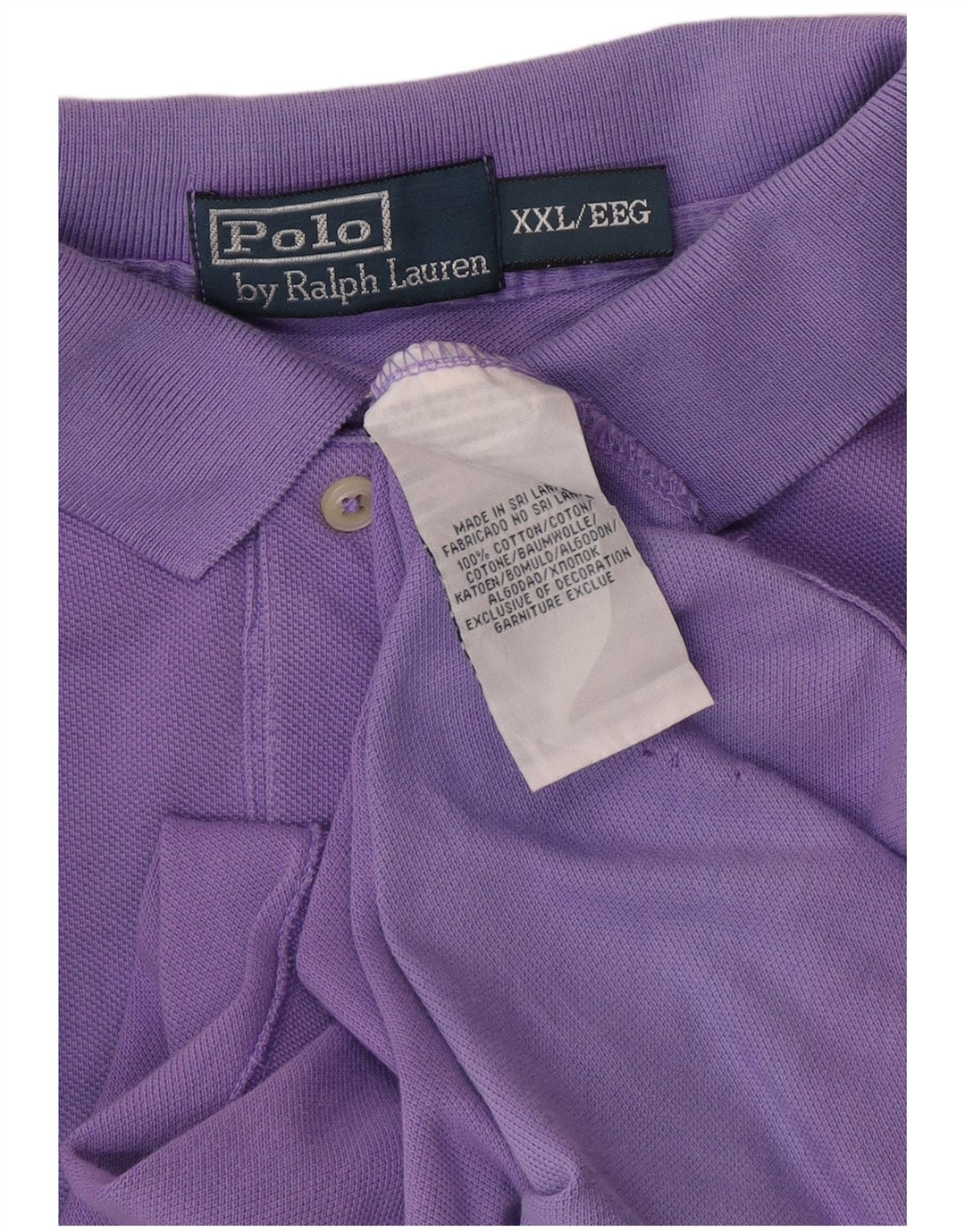 Camisa polo masculina POLO RALPH LAUREN 2XL algodão roxo