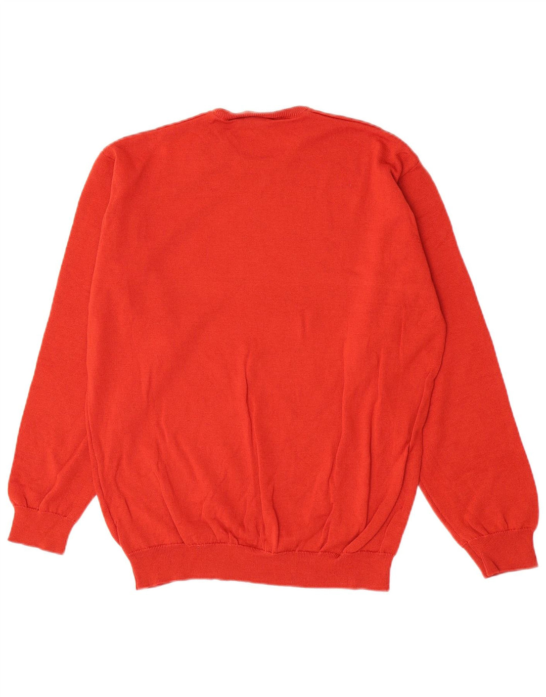 Suéter masculino Lacoste com gola redonda tamanho 6 XL lã virgem vermelha