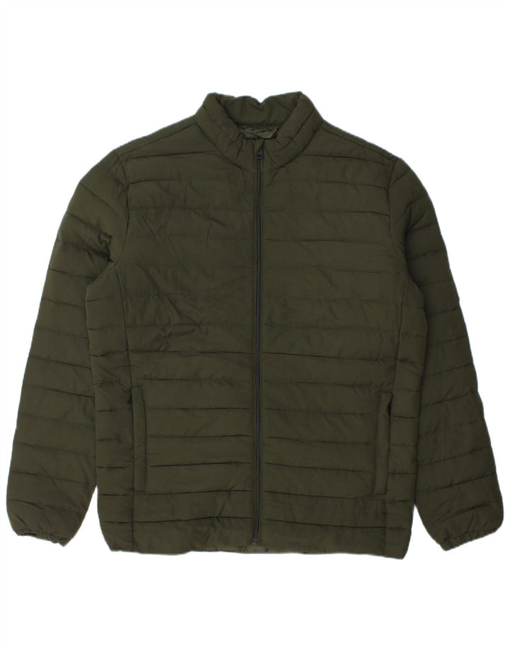 Jaqueta acolchoada masculina Jack & Jones UK 38 verde médio