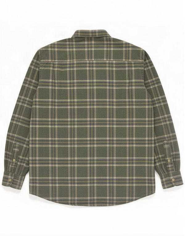 Camisa de flanela masculina Amerigo Vespucci tamanho 41 grande xadrez verde clássico