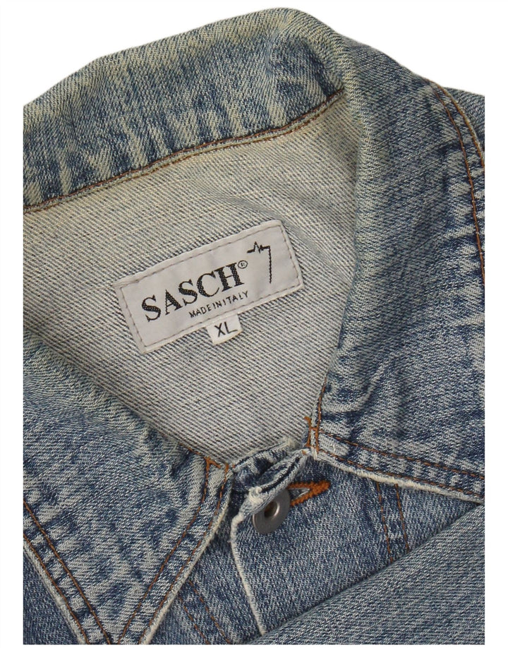 Jaqueta jeans feminina SASCH UK 18 XL azul