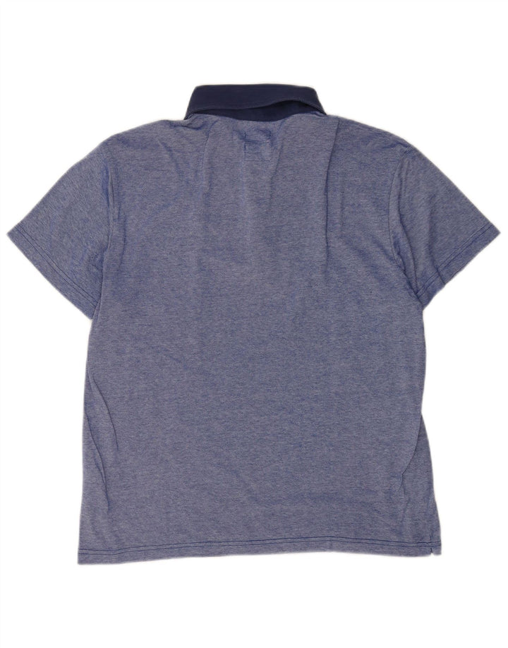 Camisa polo masculina slim fit Henry Cottons algodão azul médio