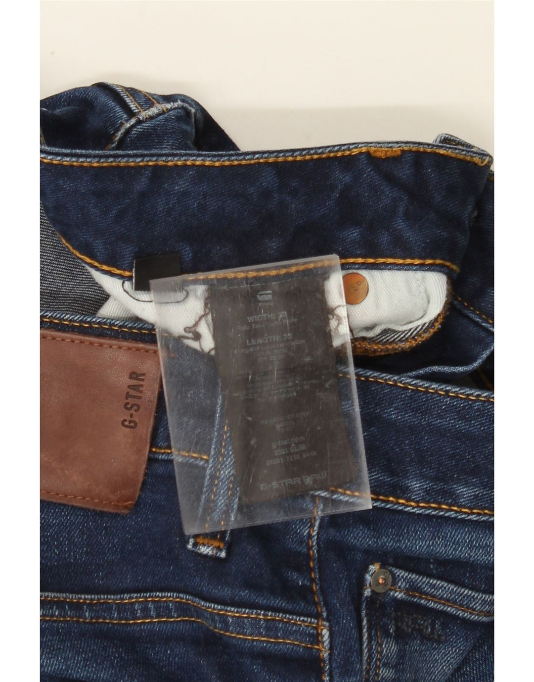 Jeans slim masculino G-STAR W32 L32 algodão azul marinho