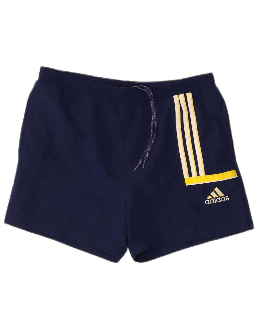 Shorts esportivos masculinos Adidas médio azul marinho poliéster