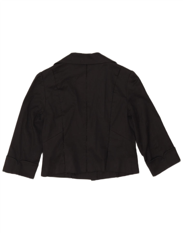 Jaqueta Bolero feminina de manga 3/4 da Coast Reino Unido 12 algodão preto médio