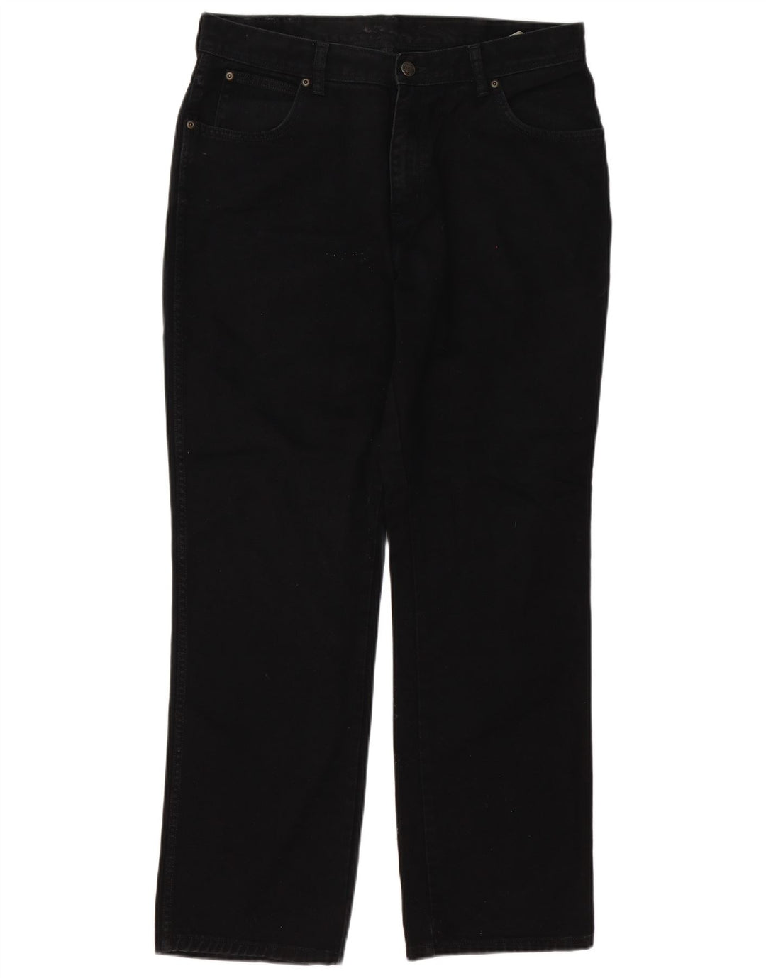Wrangler masculino regular fit jeans reto W36 L32 algodão preto
