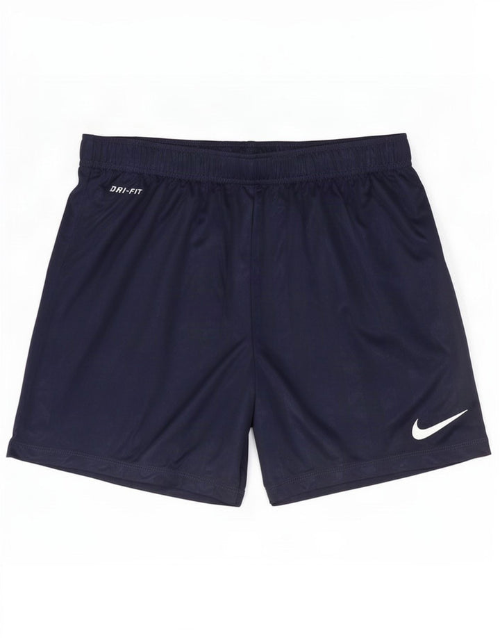 Shorts esportivos masculinos Nike Dri Fit médio azul marinho poliéster