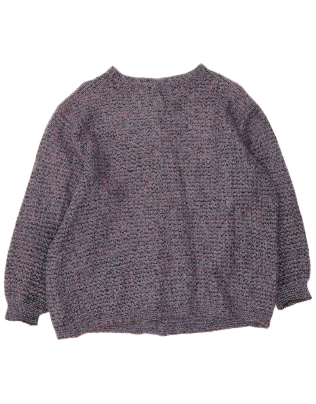 Suéter Cardigan Feminino Vintage Reino Unido 16 Grande Azul