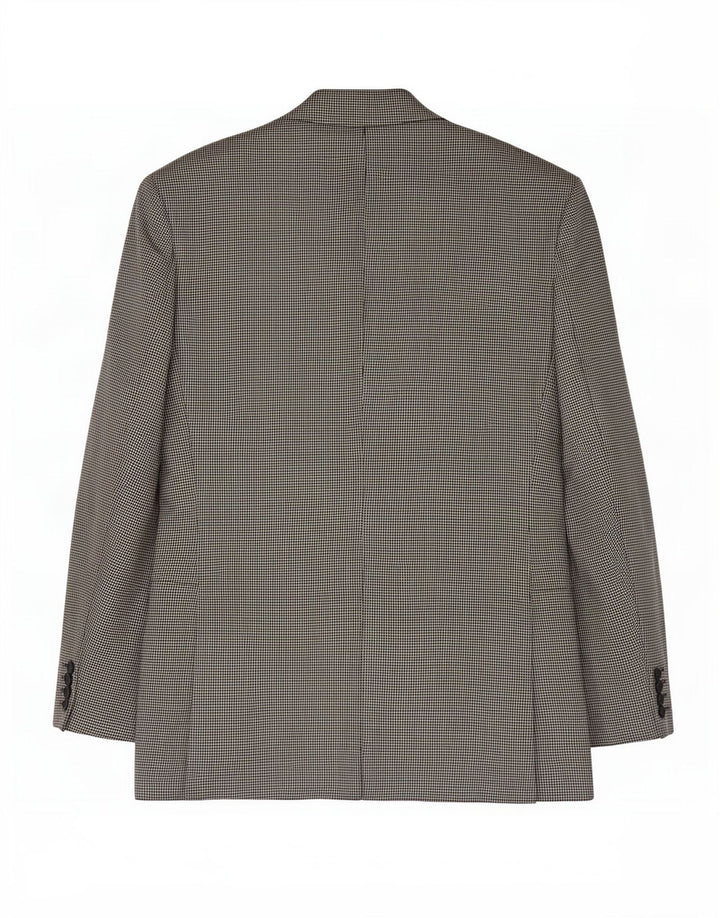 Jaqueta blazer masculina de 2 botões Marks & Spencer UK 44 XL preta Houndstooth