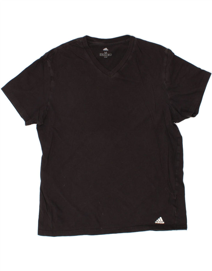ADIDAS Mens T-Shirt Top Medium Black Cotton Vintage Adidas and Second-Hand Adidas from Messina Hembry 