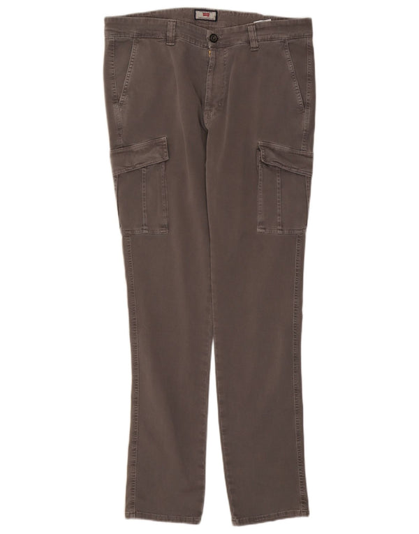 Calça Carrera Masculina Slim Cargo IT 50 Grande W34 L32 Algodão Cinza