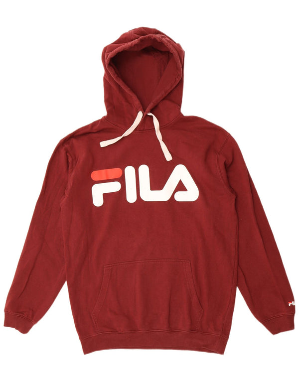 Fila Mens Graphic Hoodie Jumper Médio Algodão Marrom
