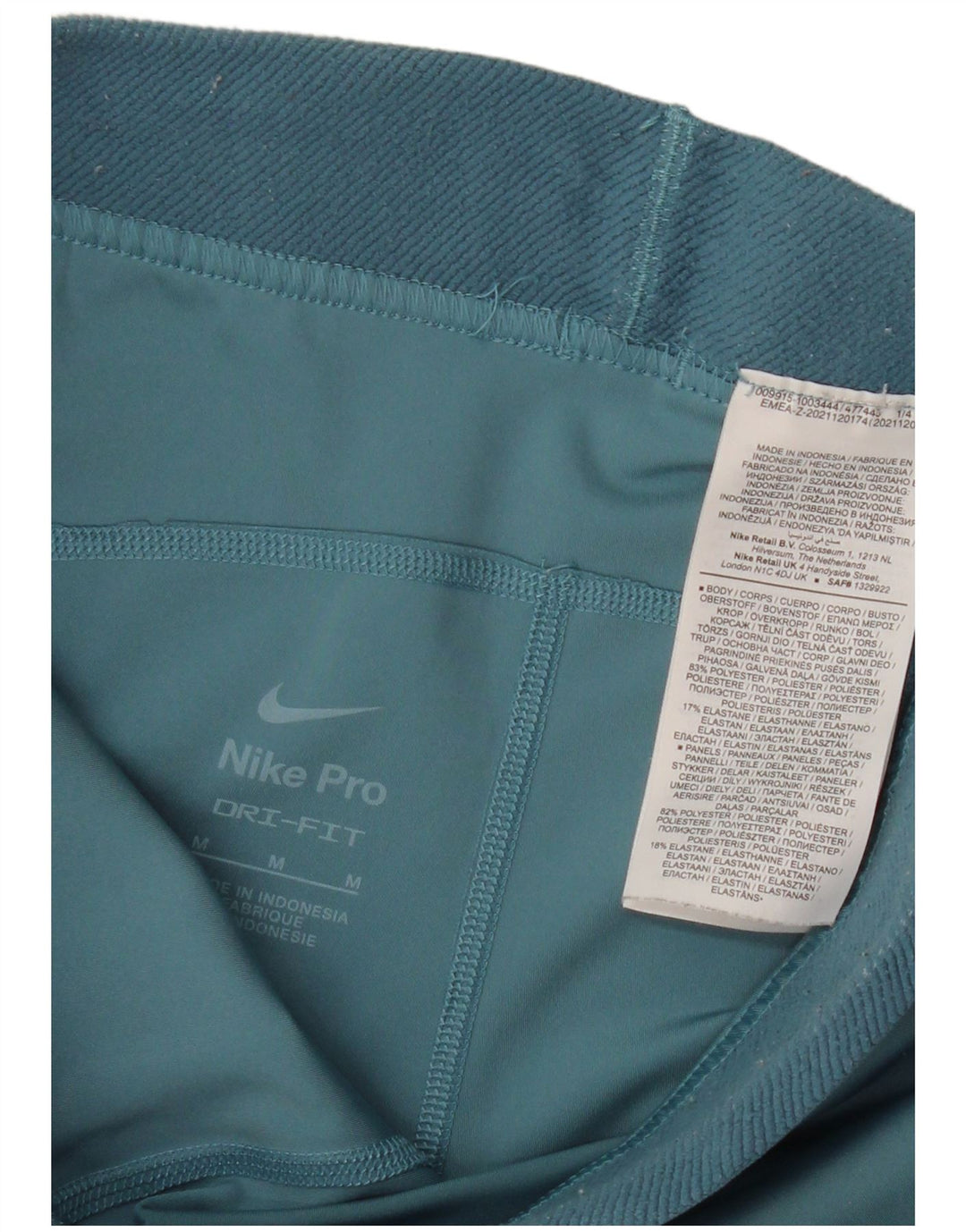 Leggings Nike Dri Fit Graphic UK 12 Médio Turquesa Poliéster
