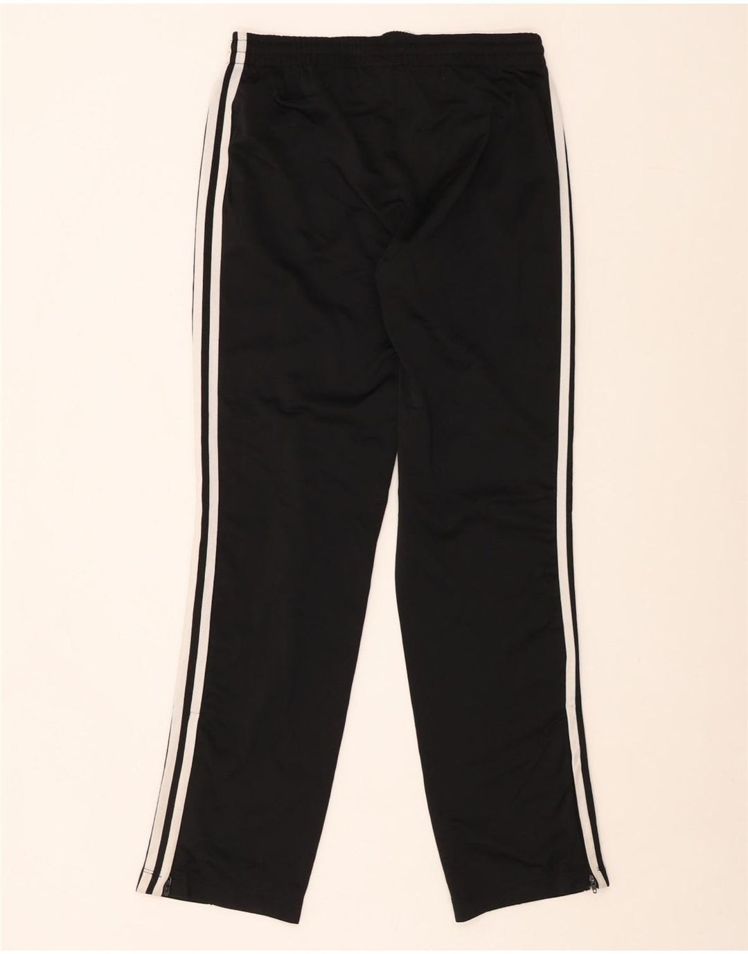 Calça de treino feminina ADIDAS UK 8 pequena preta poliéster