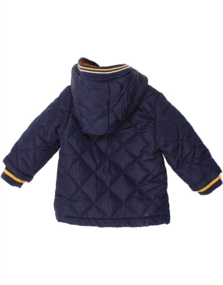 HARMONT & BLAINE Baby Boys Hooded Quilted Jacket 6-9 Months Navy Blue Vintage Harmont & Blaine and Second-Hand Harmont & Blaine from Messina Hembry 