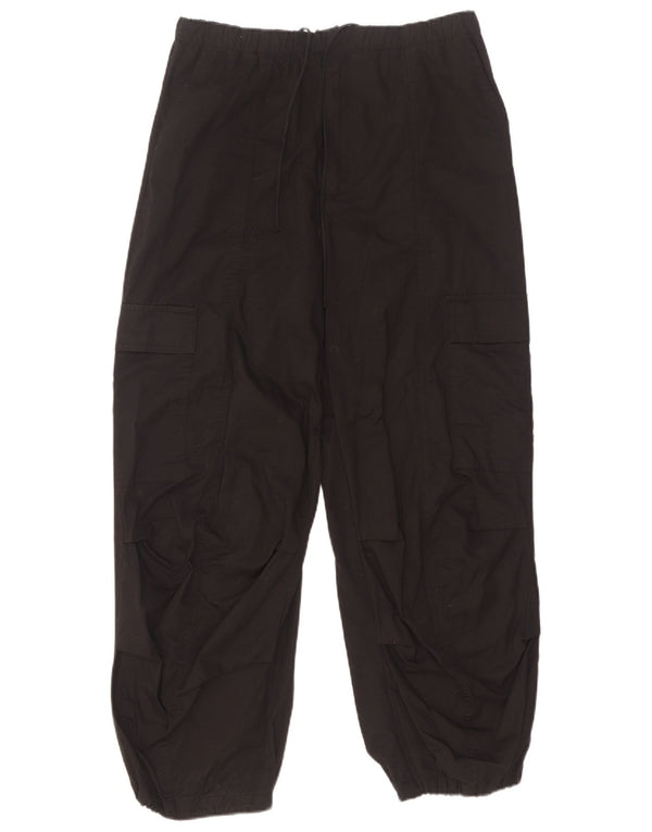 Calça jogger feminina Zara Cargo pequena W28 L27 algodão preto