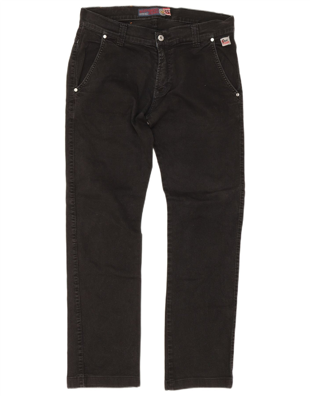 Calça jeans reta masculina Roy Rogers W33 L30 algodão preto