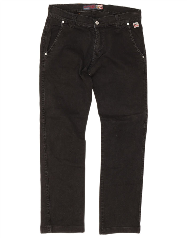 Calça jeans reta masculina Roy Rogers W33 L30 algodão preto