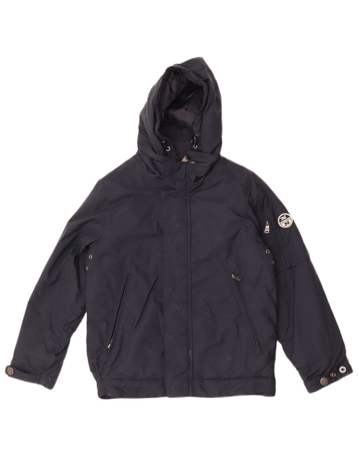 Casaco acolchoado com capuz North Sails Boys 5-6 anos azul marinho poliacrílico