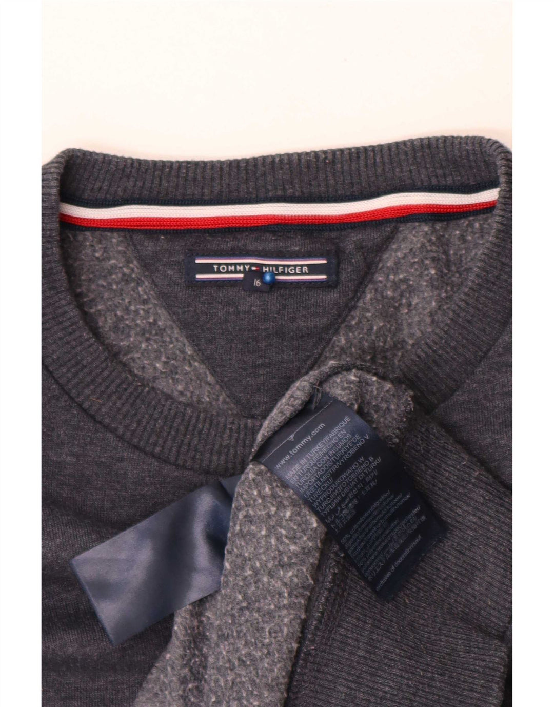 Moletom Tommy Hilfiger Menino 15-16 Anos Cinza Algodão