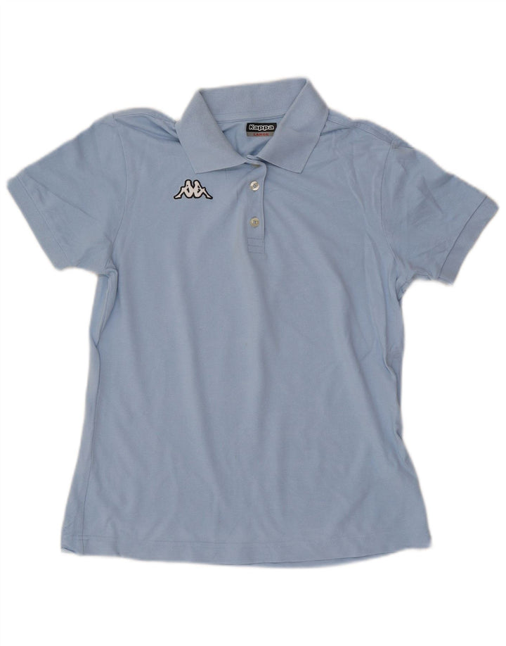 Camisa polo feminina Kappa UK 14 grande algodão azul