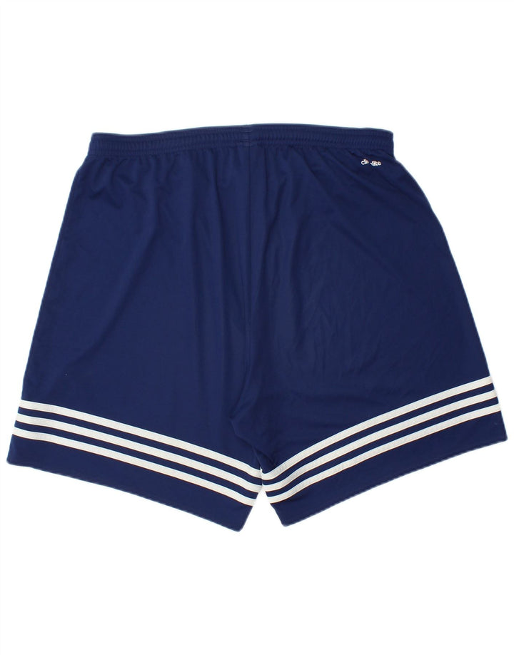 Shorts esportivos masculinos Adidas Climalite grandes poliéster azul marinho