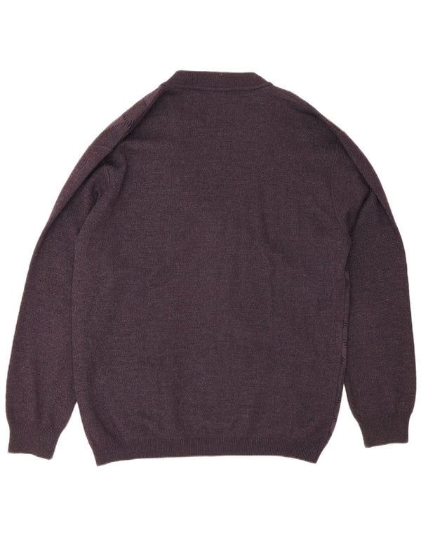 Suéter cardigã masculino Rodes 2XL roxo Argyle/lã diamante