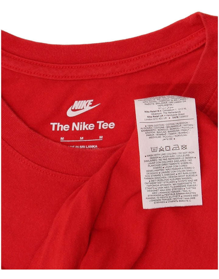 Camiseta Nike masculina gráfica Top médio algodão vermelho