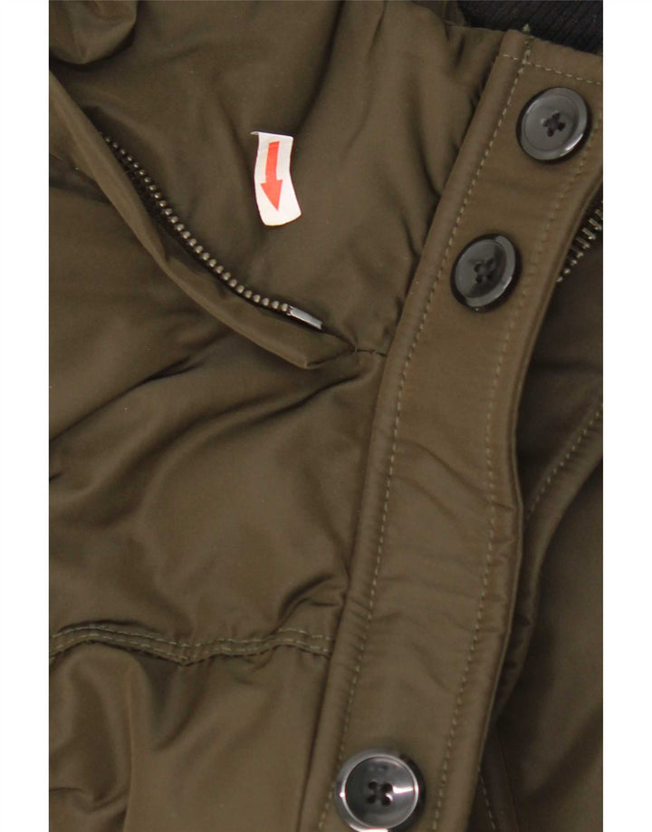 Jaqueta acolchoada masculina Zara UK 38 médio cáqui