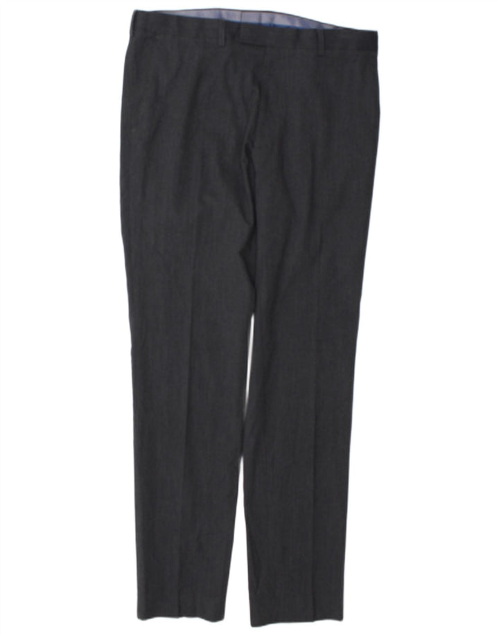 Calça masculina Marks & Spencer Super Slim Fit W34 L33 Cinza Poliéster