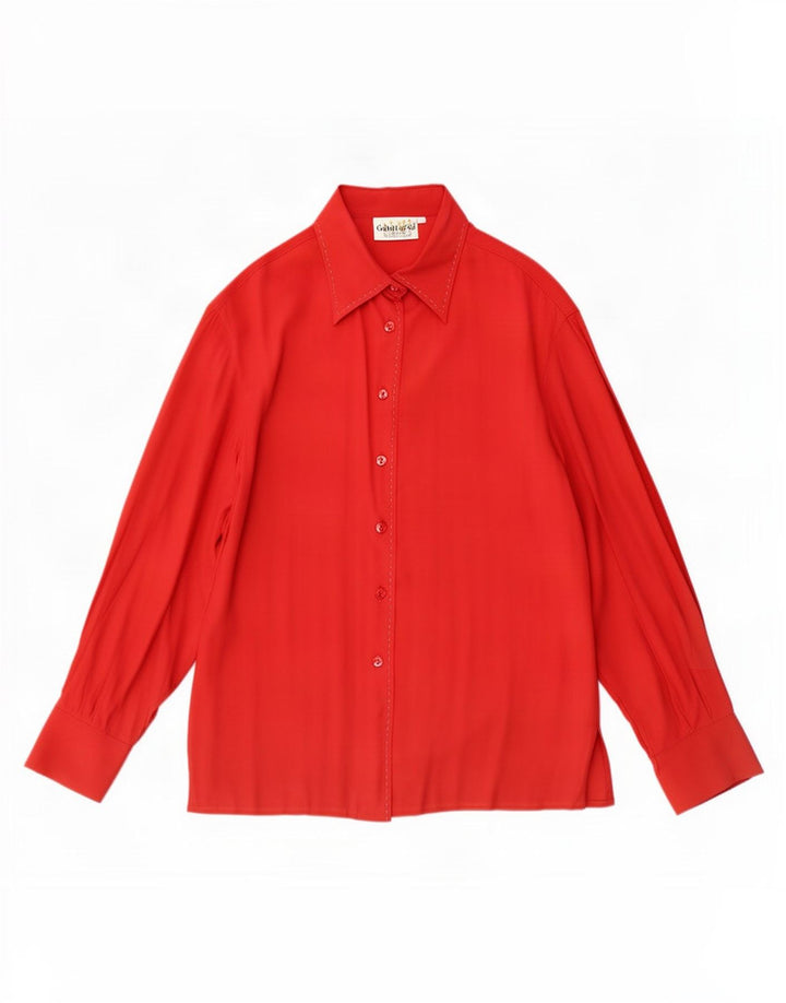 Blusa feminina Gabrielle UK 16 grande acetato vermelho