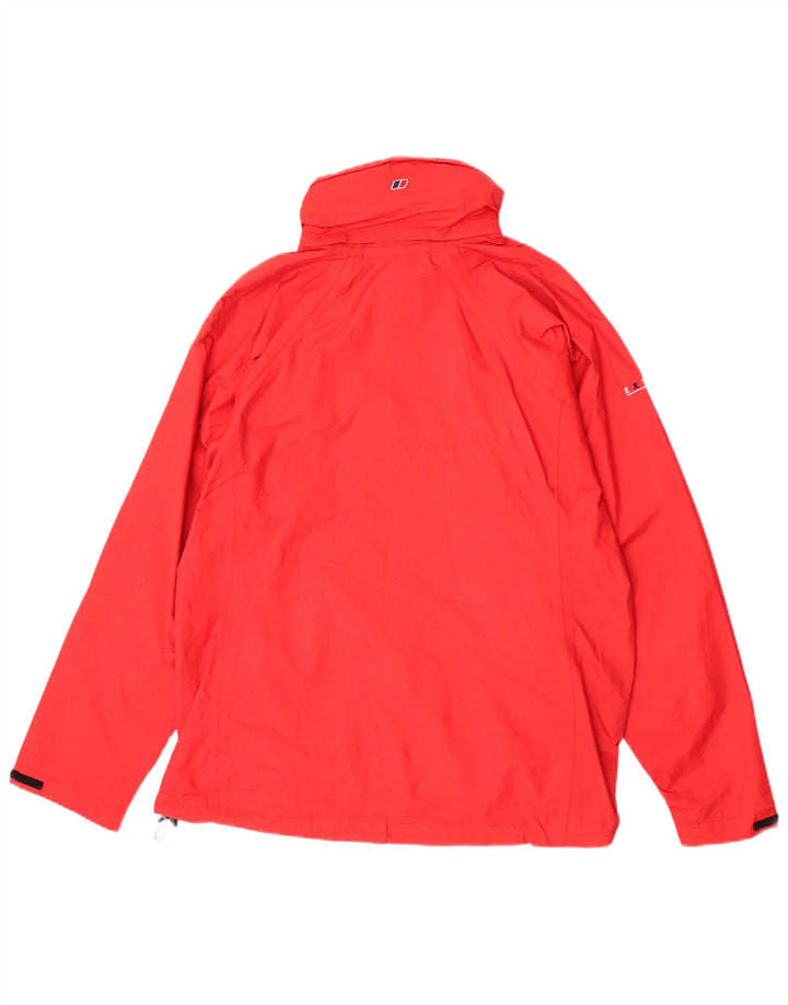 Jaqueta de chuva com capuz para meninos Berghaus 13-14 anos vermelho nylon