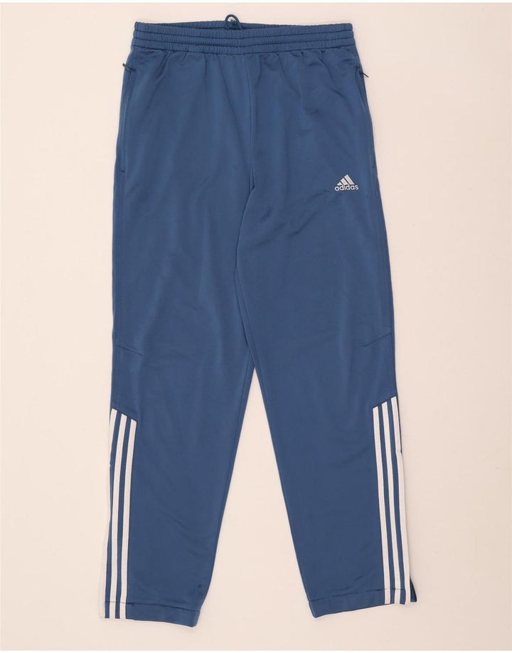 Calça Adidas Mens Treino Poliéster Azul Médio