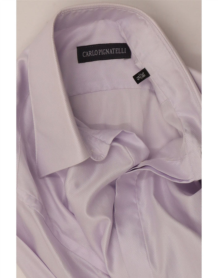 Camisa formal masculina Carlo Pignatelli tamanho 38 15 roxo médio