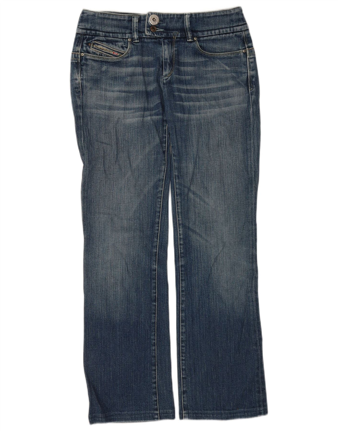 DIESEL Jeans retos femininos W29 L30 algodão azul