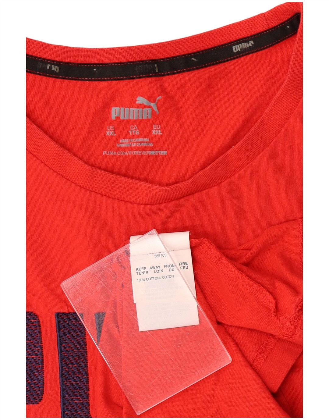 Camiseta gráfica masculina PUMA Top 2XL algodão vermelho