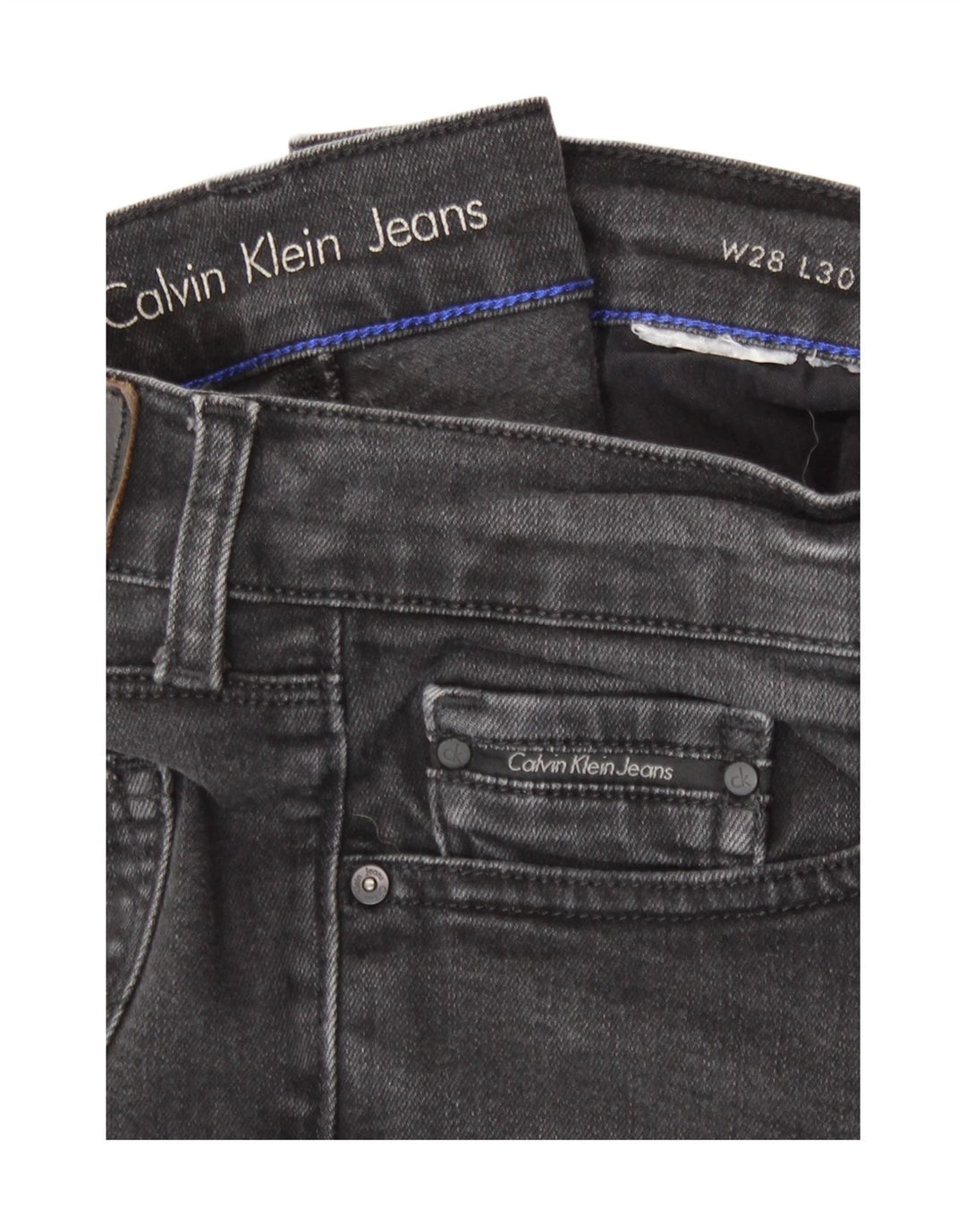 Calça jeans skinny feminina Calvin Klein W28 L30 cinza