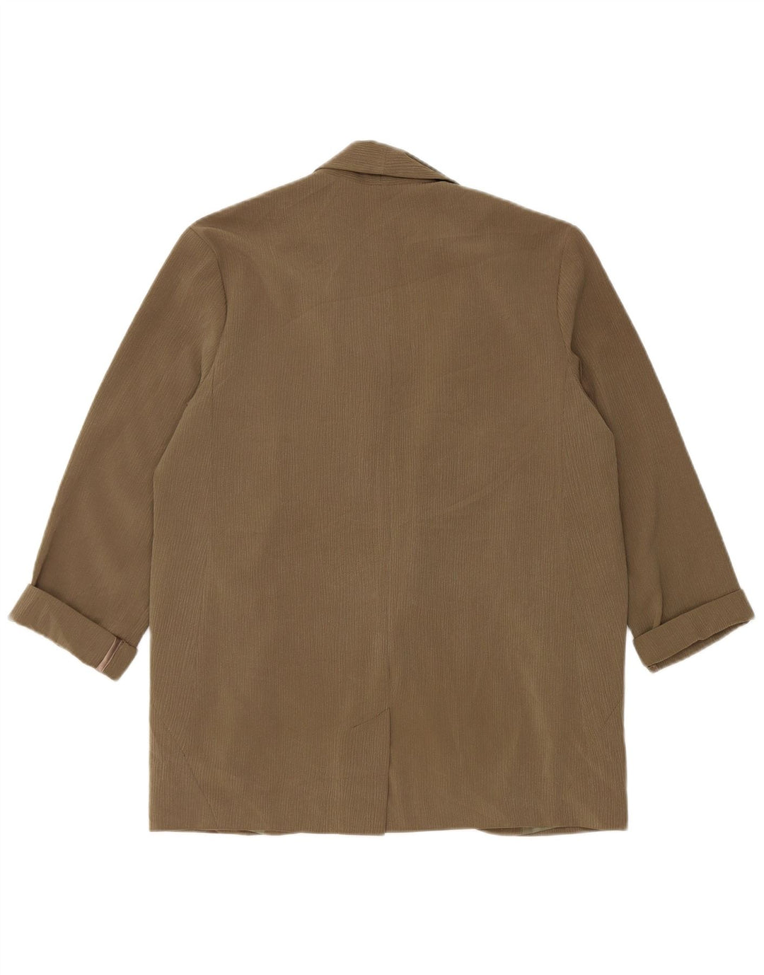 Jaqueta blazer feminina superdimensionada de 1 botão da Topshop Reino Unido 10 listras cáqui pequenas