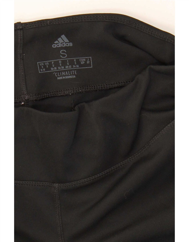 Adidas Womens Aeroready Capri Leggings Reino Unido 8/10 Pequeno Poliéster Preto