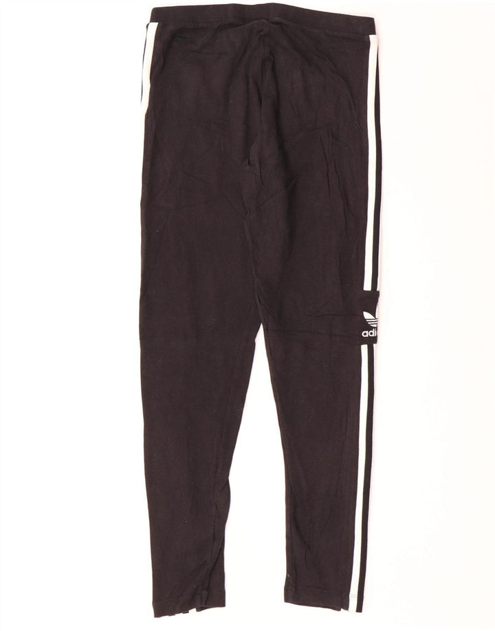 Leggings Adidas Femininas UK 12 Médio Algodão Preto