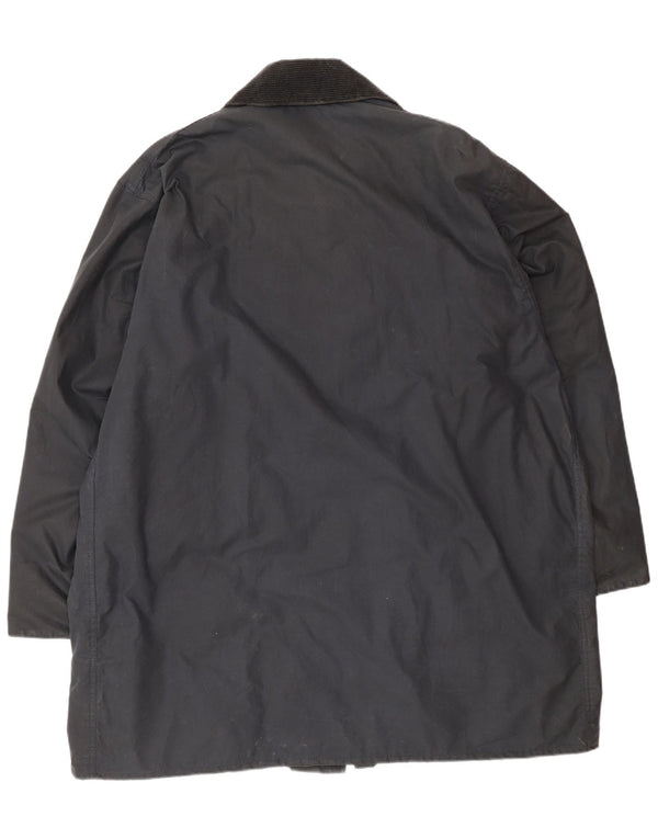 Jaqueta masculina de algodão encerado Barbour UK 46 3XL algodão azul marinho