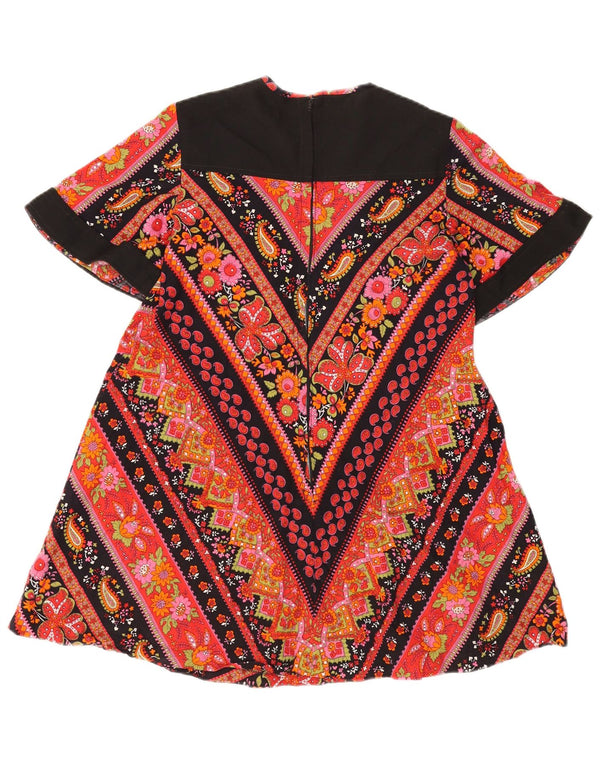 Vestido VINTAGE Meninas A-Line 13-14 Anos Multicolorido Paisley