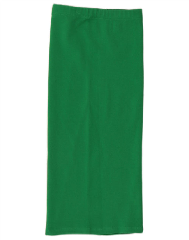 Saia midi feminina Zara médio W28 algodão verde