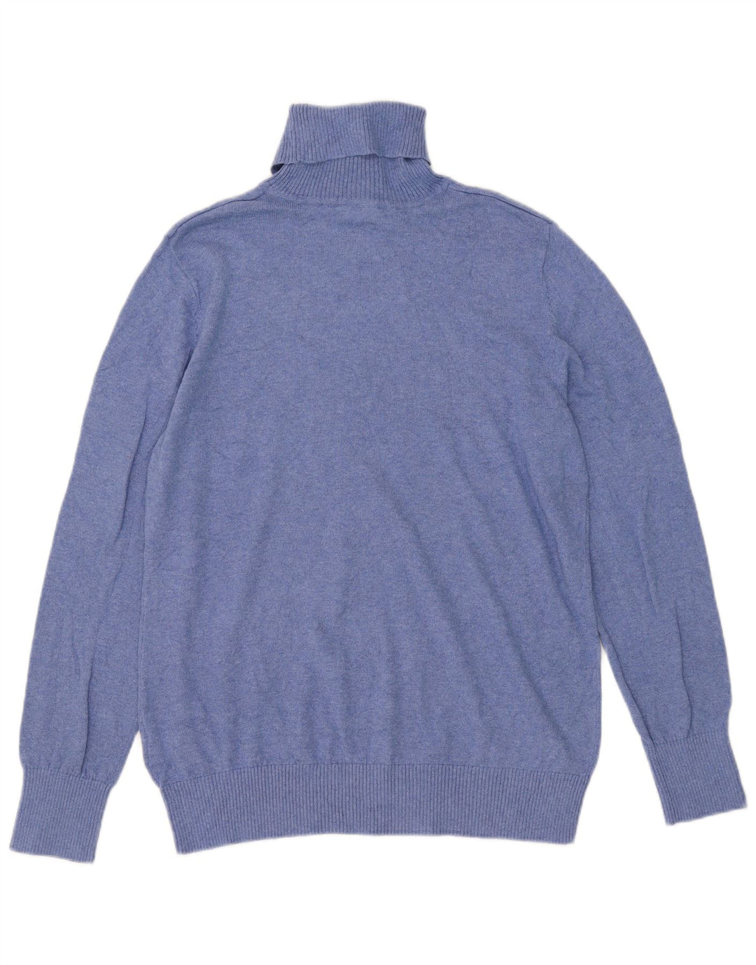Suéter masculino L.L.Bean com gola redonda e algodão azul grande