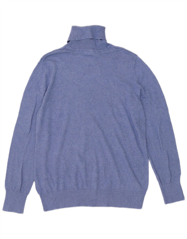 Suéter masculino L.L.Bean com gola redonda e algodão azul grande