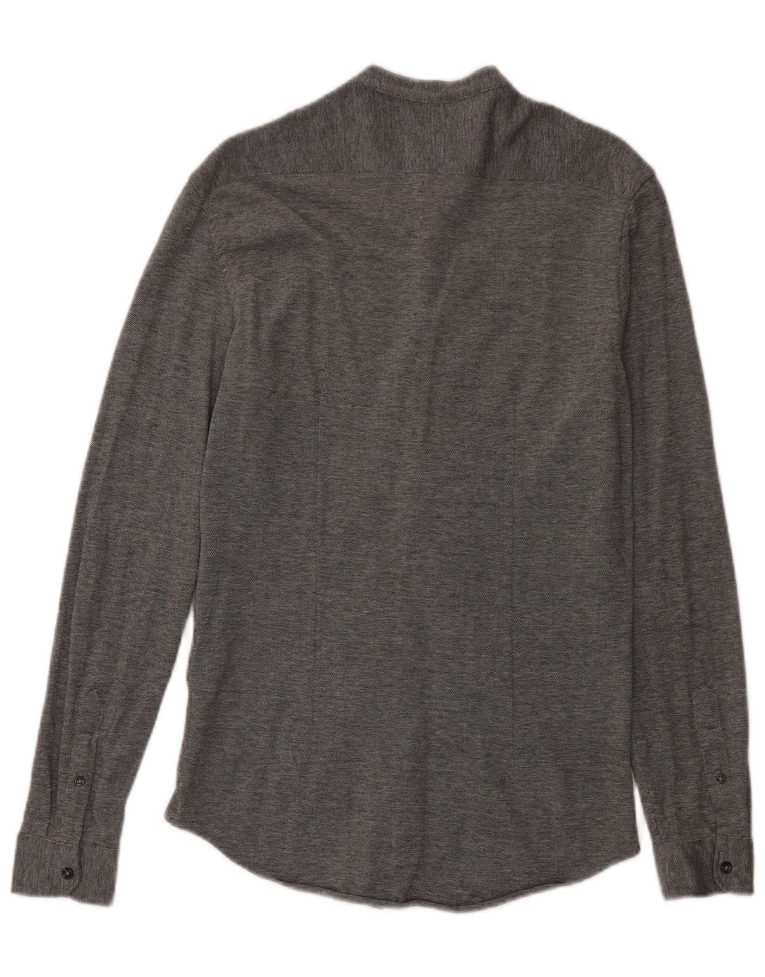 Camisa masculina Zara Slim Fit algodão cinza médio