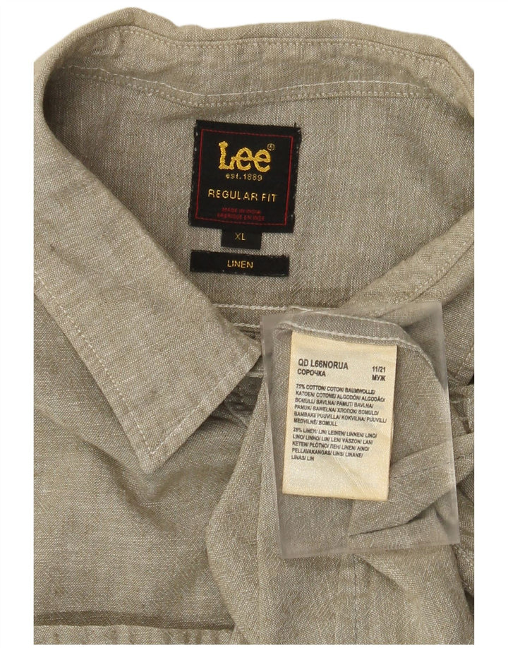Camisa masculina Lee Regular Fit XL algodão verde