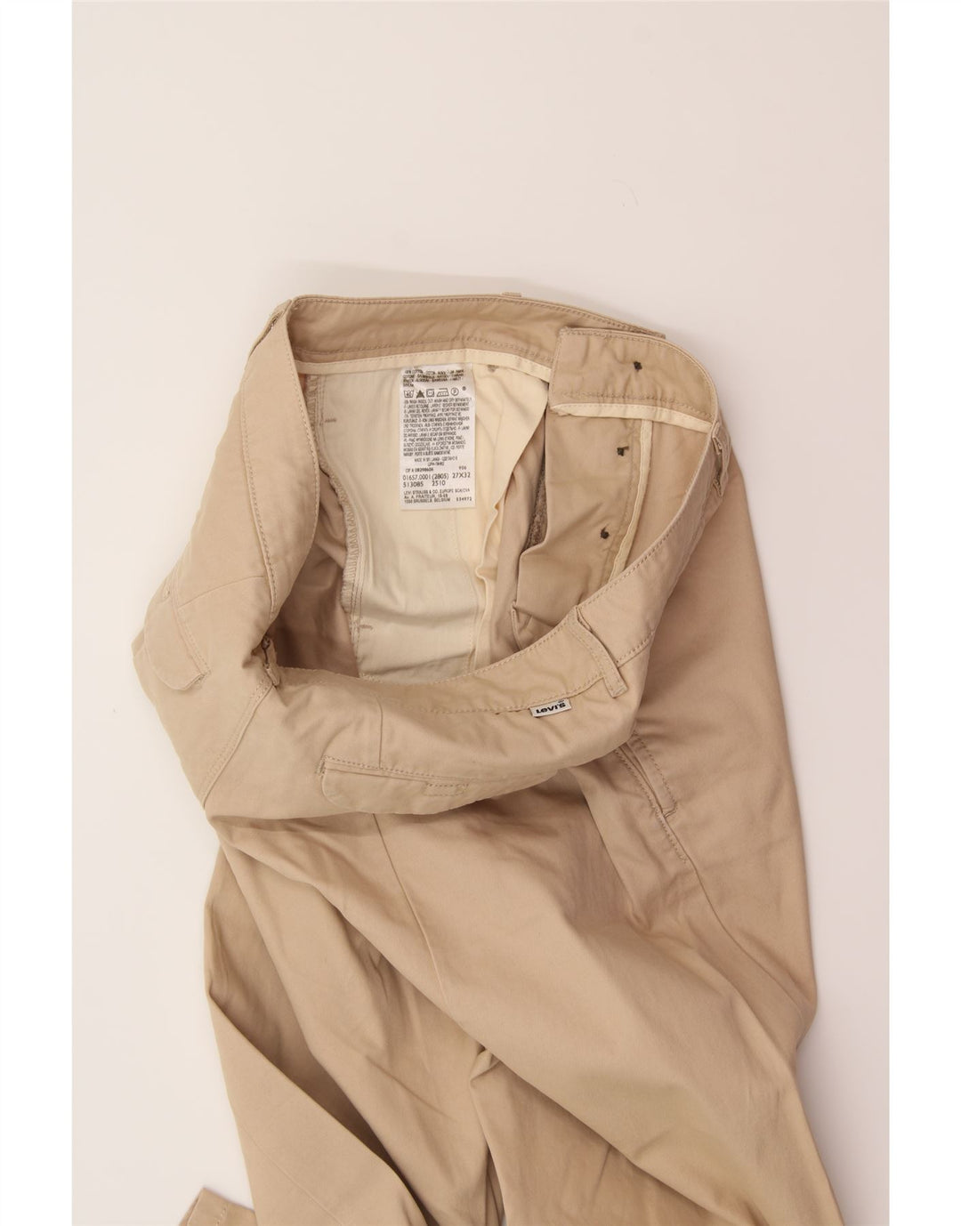 LEVI'S Womens Straight Chino Trousers W27 L32 Beige Cotton Vintage Levi's and Second-Hand Levi's from Messina Hembry 