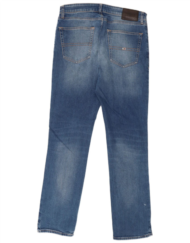 Tommy Hilfiger Masculino Slim Jeans W32 L32 Azul Algodão